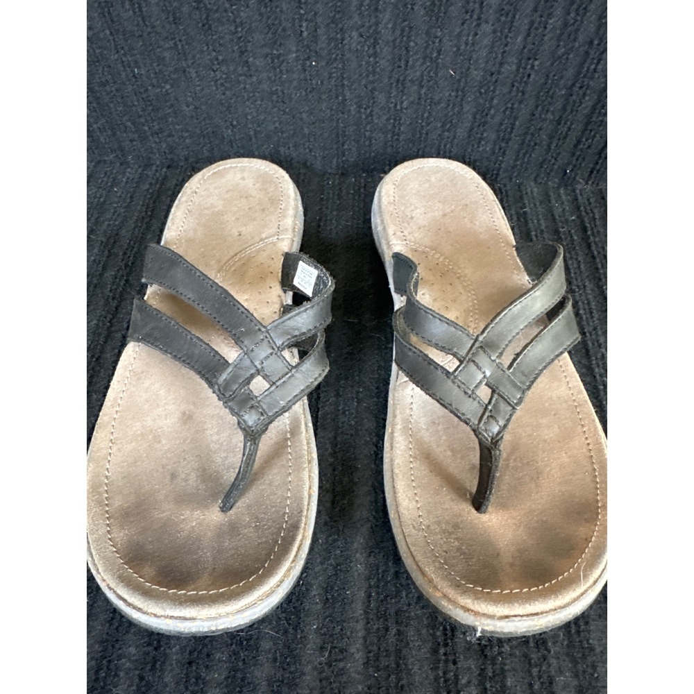 Columbia Womens Black Strappy Thong Flip Flop Sandals Size 8